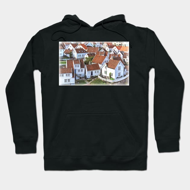 Rooftops of Gamle Stavanger Hoodie by IanWL